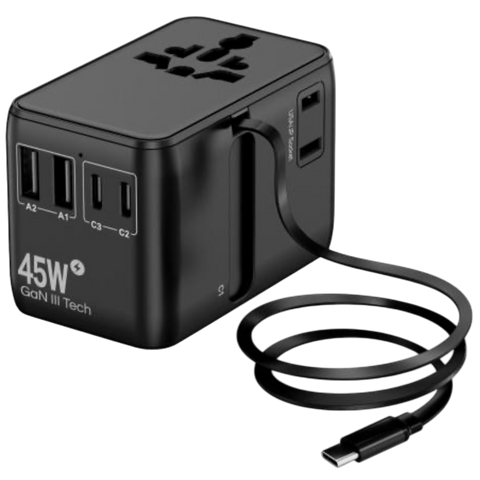 45W Travel Adaptor 3 type C + 2USB 1006DTW