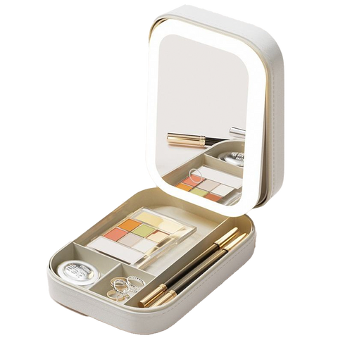 Makeup Bag with LED Mirror