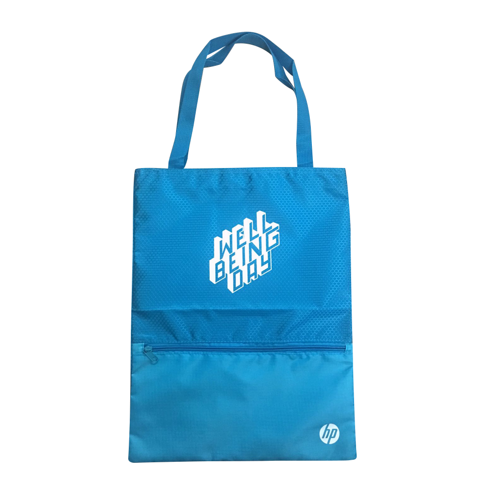 Nylon tote bag with zipper sales