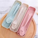 Wheat Cutlery Set - 3 in 1 Chopsticks Fork Spoon Set - YG Corporate Gift