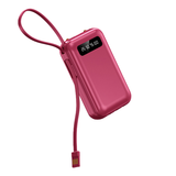 10000mAh PowerBank with 4 Built-in Cables, Strap and Flashlight