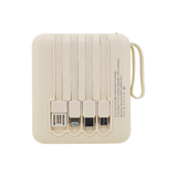 10000mAh Square PowerBank with 4 Built-in Cables and Strap