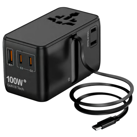 100W Travel Adaptor 3 type C + 1USB 1007FVW