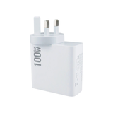 100W Four-Port GaN Wall Charger with 2 USB-C Ports (100W, 30W) and 2 USB-A Ports with PD and QC 3.0