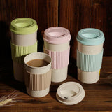 Insulating Wheat Straw Coffee Mug/Tumbler with Cup Sleeve