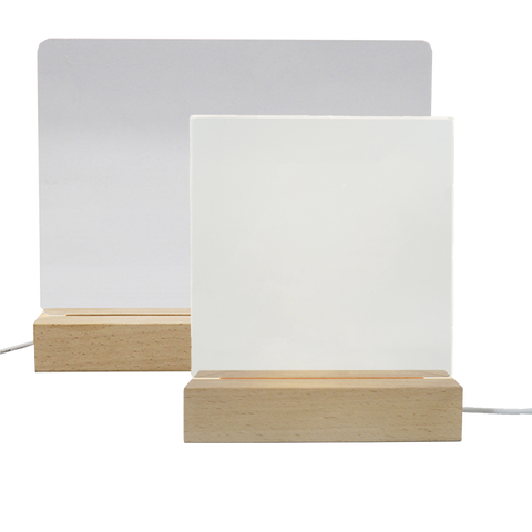 LED Display Board with Wooden Base