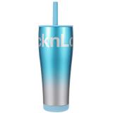 LocknLock Shiny Mirror Blue Straw Cup
