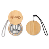 Rounded Bamboo 4-in-1 Charging Cable