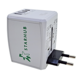 Travel Adaptor with 3 USB Hub + 2 Type C