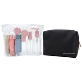 Customized Toiletries Pouch with Travel Refillable Bottle Set