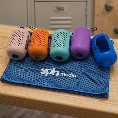 Sports Towel in Silicone Holder