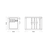 Travel Adaptor with 3 USB Hub + 2 Type C