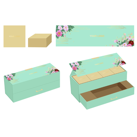 4pc Mooncake Box with Additional Compartment