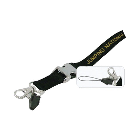 15mm Polyester Lanyard with Metal Quick Clip, Metal Hook & Handphone Hook - YG Corporate Gift