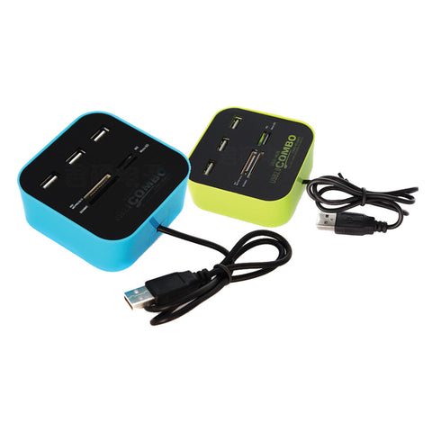 3 Port USB Hub 2.0 HUB with Micro Multi Card Reader - YG Corporate Gift