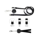 3 in 1 Lanyard Chargine Cable for Micro USB - YG Corporate Gift