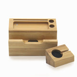 Bamboo charging Dock Stand holder come with USB Ports - YG Corporate Gift