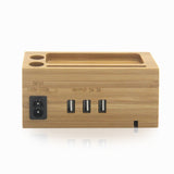 Bamboo charging Dock Stand holder come with USB Ports - YG Corporate Gift