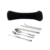 7 pcs Cutlery Set with Straw Packaging Neoprene Pouch - YG Corporate Gift