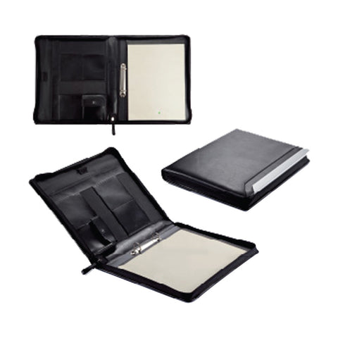 A4 Size All Round Zip Leather Folder with Memopad - YG Corporate Gift