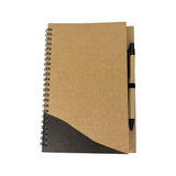 A5 Kraft Notebook with Recycle Ball Pen