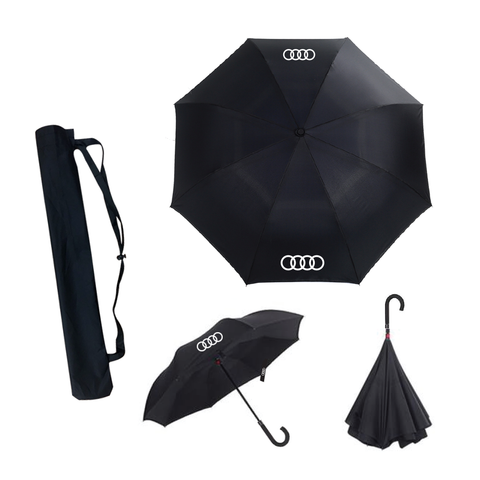 Inverted Umbrella / Reversible Umbrella, Reversed Umbrella with Leather J Handle - YG Corporate Gift