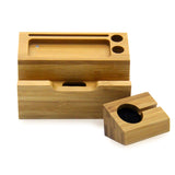 Bamboo charging Dock Stand holder come with USB Ports - YG Corporate Gift
