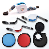 2 in 1 Retractable charging cable with EVA pouch - YG Corporate Gift