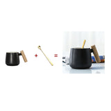 Coffee Mug with Spoon, Wooden Handle and Cover - YG Corporate Gift