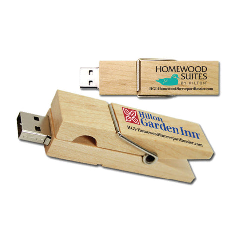 Eco Wooden Clip USB Flash Drive/Thumb Drive - YG Corporate Gift