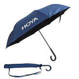 Inverted Umbrella / Reversible Umbrella, Reversed Umbrella with Leather J Handle - YG Corporate Gift