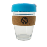 Silicone Glass Coffee Cup with cork cover