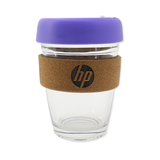 Silicone Glass Coffee Cup with cork cover