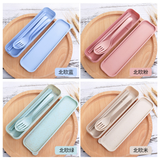 Wheat Cutlery Set - 3 in 1 Chopsticks Fork Spoon Set - YG Corporate Gift