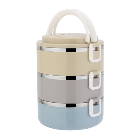3 Tier Stainless Steel Multi-Layer Lunch Box - YG Corporate Gift
