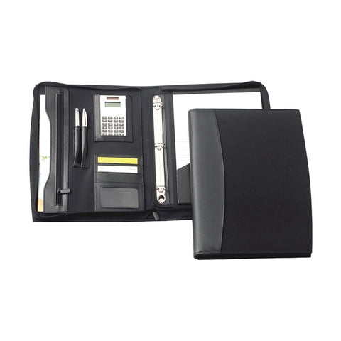 Leather / Microfiber Folder with Calculator & Pen - YG Corporate Gift