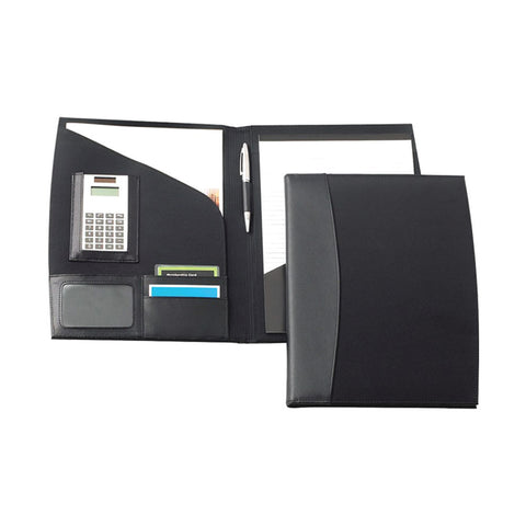 Leather / Microfiber Folder with Calculator & Pen - YG Corporate Gift