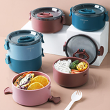 2-Tier Round Lunch Box with Handle - YG Corporate Gift