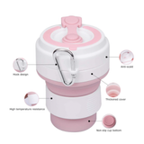Collapsible Silicone Coffee Mug with Carabiner - YG Corporate Gift