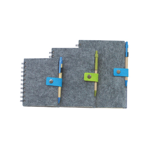 Felt Notebook with Pen and Button Buckle - YG Corporate Gift