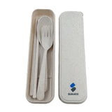 Wheat Cutlery Set - 3 in 1 Chopsticks Fork Spoon Set - YG Corporate Gift
