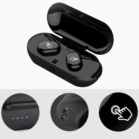 Touch Two Wireless Bluetooth Earpiece with Charging Box Gift Set - YG Corporate Gift