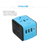 Travel Adapter with 3 USB Ports - YG Corporate Gift