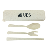 Wheat Cutlery Set - 3 in 1 Chopsticks Fork Spoon Set - YG Corporate Gift