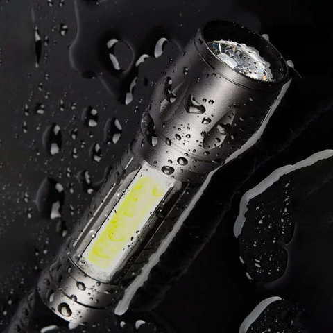 Mini LED flashlight Zoom USB Charging Rechargeable Touch Light