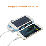 Waterproof Solar Powerbank with double LED torches and compass - YG Corporate Gift