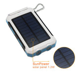 Waterproof Solar Powerbank with double LED torches and compass - YG Corporate Gift